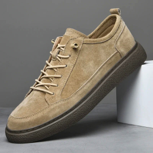 Men's Leather Casual Trainers